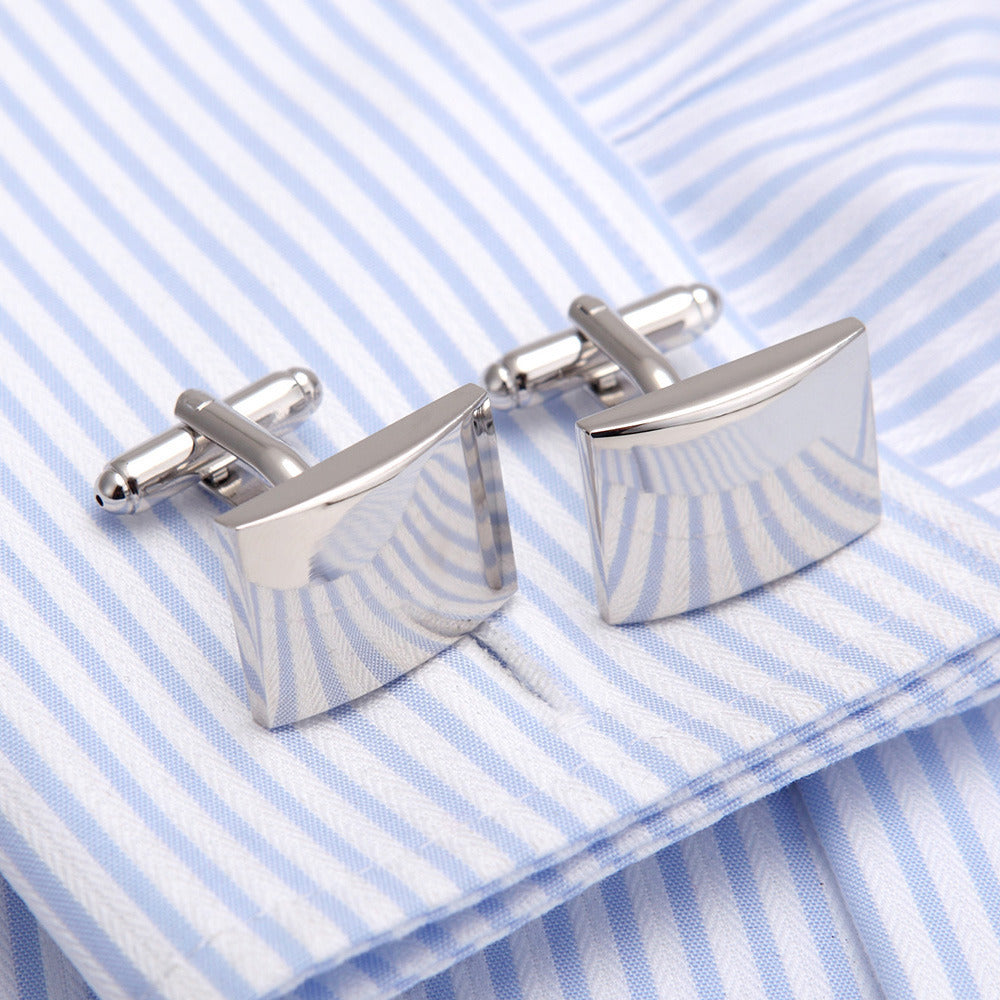 High Quality Plain Glossy Cufflinks French – Stylish Gifts — 1