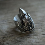 Gothic Vintage Punk Raven Men's Ring Men – Gifts for Him — 4