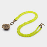 Vintage Natural Agate Chartreuse Beaded Necklace – Jewelry Gift Ideas — 6