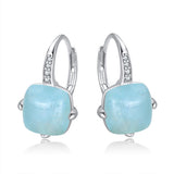 S925 Sterling Silver Aquamarine Earrings – Holiday Gift Ideas — 5