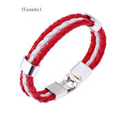 Flag Color Leather Bracelet PU Leather Bracelet – Jewelry Gift Ideas — 9