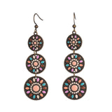 Nostalgic Drop Oil Craft Round Long Earrings – Creative Gifts — 6