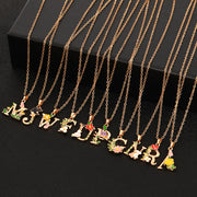 26 English Letters Enamel Elegant Sweet Necklace – Jewelry Gift Ideas — 1