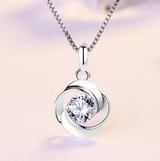 Fashion zircon necklace female rose pendant – Jewelry Gift Ideas — 6