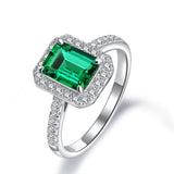 Emerald S925 Sterling Silver Ring Classic Vintage Ring – Useful Gifts — 5