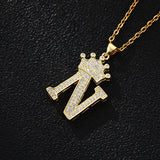 Stainless Steel Chain Zircon Alphabet Pendant – Jewelry Gift Ideas — 11