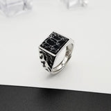925 Sterling Silver Vintage Men's Rings Adjustable – Gifts for Him — 4