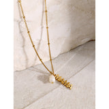 Gold Stainless Steel Mother's Day Letter Hanging – Jewelry Gift Ideas — 6