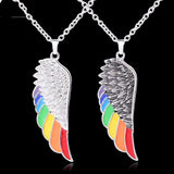 Stainless Steel Wing Pendant Necklace Dripping – Jewelry Gift Ideas — 4