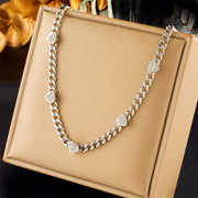 Cold Wind Diamond Heart Thick Chain Simple – Jewelry Gift Ideas — 7