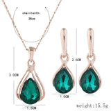 Alloy Water Drop Necklace Earring Jewelry Set – Jewelry Gift Ideas — 4