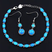 Women's Oval Opal Bracelet Tennis Chain – Jewelry Gift Ideas — 1