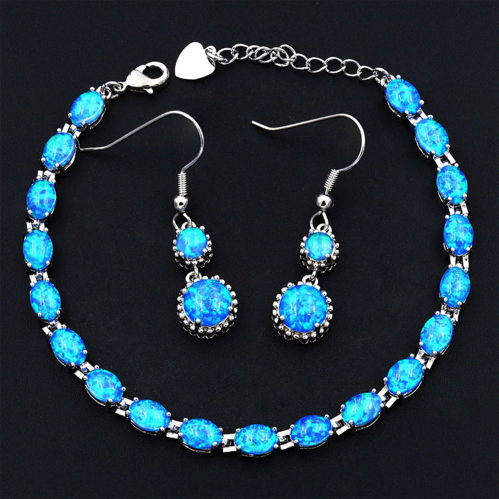 Women's Oval Opal Bracelet Tennis Chain – Jewelry Gift Ideas — 1