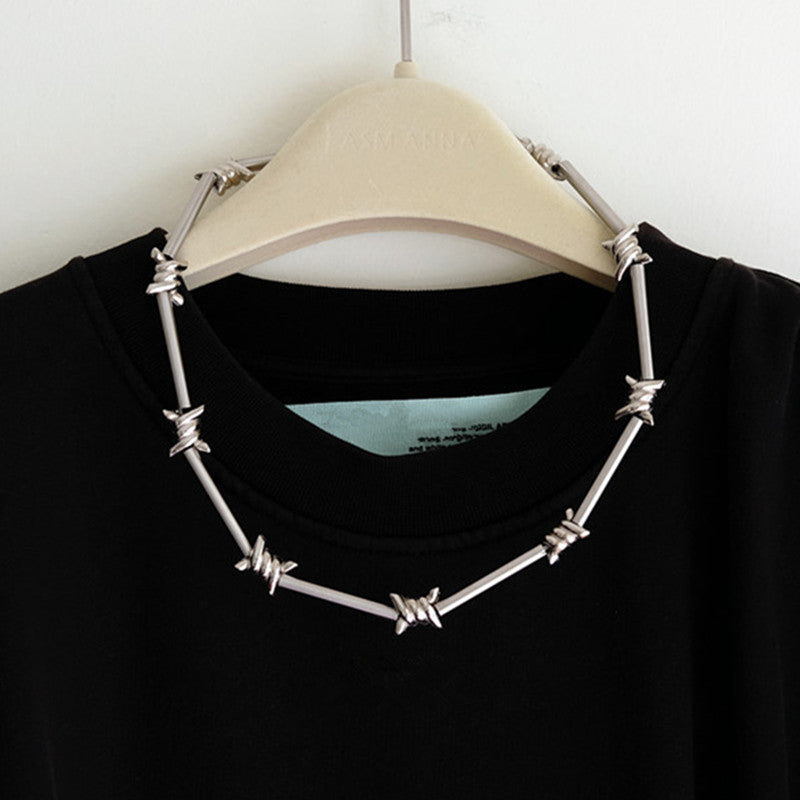 Briar Iron Thorn Bamboo Knot Necklace – Jewelry Gift Ideas — 1