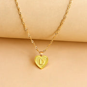 Hexagon Imitation Gold Pendant Necklace Peach – Jewelry Gift Ideas — 3