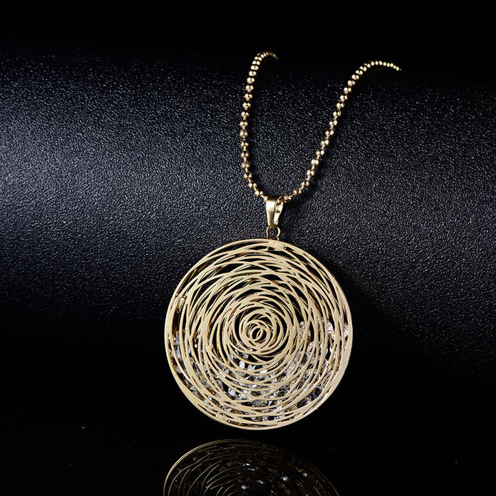Gold Plated Hollow Heart Pendant Flower Of Life – Jewelry Gift Ideas — 1