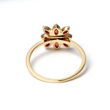 Vintage Red Pomegranate Ring Women's Sterling Silver – Gifts for Her — 5