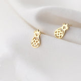 Small Forest Cute Sweet Fruit Pineapple Earrings – Holiday Gift Ideas — 4