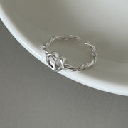 Minimalist Twisted Woven Love Ring – Gifts for Couples — 5
