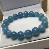 Natural Aquamarine Single-loop Beaded Bracelet – Jewelry Gift Ideas — 4