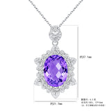 Geometric Denier Amethyst Pendant Sterling Silver – Jewelry Gift Ideas — 6