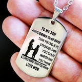 From Mom to Son - Stainless Steel Dog Tag – Jewelry Gift Ideas — 5