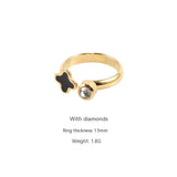 Fashion Jewelry Titanium Steel Ring Female Opening – Stylish Gifts — 6