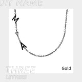 Stainless Steel 26 Alphabet Name Necklace – Jewelry Gift Ideas — 7