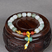 Gold Silk Jade Tianshan Cui Bracelet Necklace – Jewelry Gift Ideas — 5