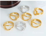 Women's Titanium Steel Hollow Ring – Gifts for Her — 8