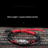 Sterling Silver Braided Red Rope Bracelet Men's – Jewelry Gift Ideas — 4