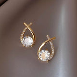 Women's Fashion Silver Pin Cross Zirconia Earrings – Stylish Gifts — 2