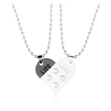 A Pair Of Simple Alloy Stitching Heart Necklaces – Small Gift Ideas — 8