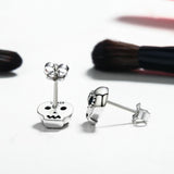 Sterling Silver Inlaid Black Zircon Earrings – Stylish Gifts — 2