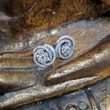 Full Diamond Zircon Flower Earrings – Surprise Gifts — 3