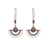 Style Tassel Earrings Female Leaf Circle Metal Leather – Stylish Gifts — 3