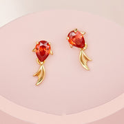 Original Design 925 Sterling Silver Koi Stud Earrings – Stylish Gifts — 5