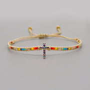 Ethnic Style Diamond Cross Zircon Bracelet – Stylish Gifts — 3