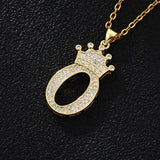 Stainless Steel Chain Zircon Alphabet Pendant – Jewelry Gift Ideas — 10