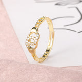 Double Circle Cutout Ring Chain Ring Micro Setting – Useful Gifts — 3