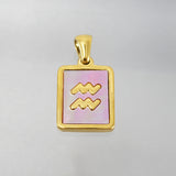 Stainless Steel Square Shell Zodiac Necklace – Jewelry Gift Ideas — 4