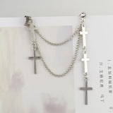 Cross Tassel Earrings Statement Metal Punk Women – Gifts for Her — 4
