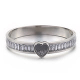 Fashion Titanium Steel Heart Shaped Zircon Bracelet – Stylish Gifts — 2
