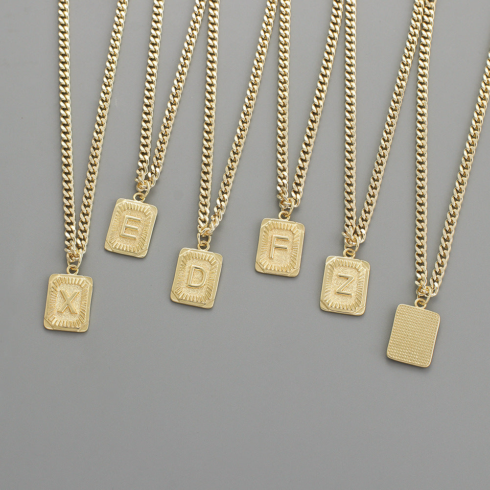 Alphabet Necklace Real Gold Plated Alphabet – Jewelry Gift Ideas — 1