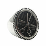 European And American Titanium Steel Scissors Ring – Gifts for Him — 14