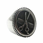 European And American Titanium Steel Scissors Ring – Gifts for Him — 14