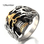 Vintage Skull Ghost Head Titanium Steel Ring – Practical Gifts — 11