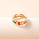 Enamel Colorful Angel Number 444 777 Ring – Meaningful Gifts — 3