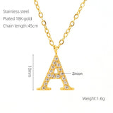 Stainless Steel Diamond-filled 26 English Letter – Jewelry Gift Ideas — 17