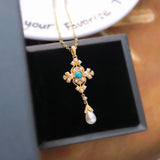 Italian Brati Craft Light Luxury Cross Pearl – Jewelry Gift Ideas — 4